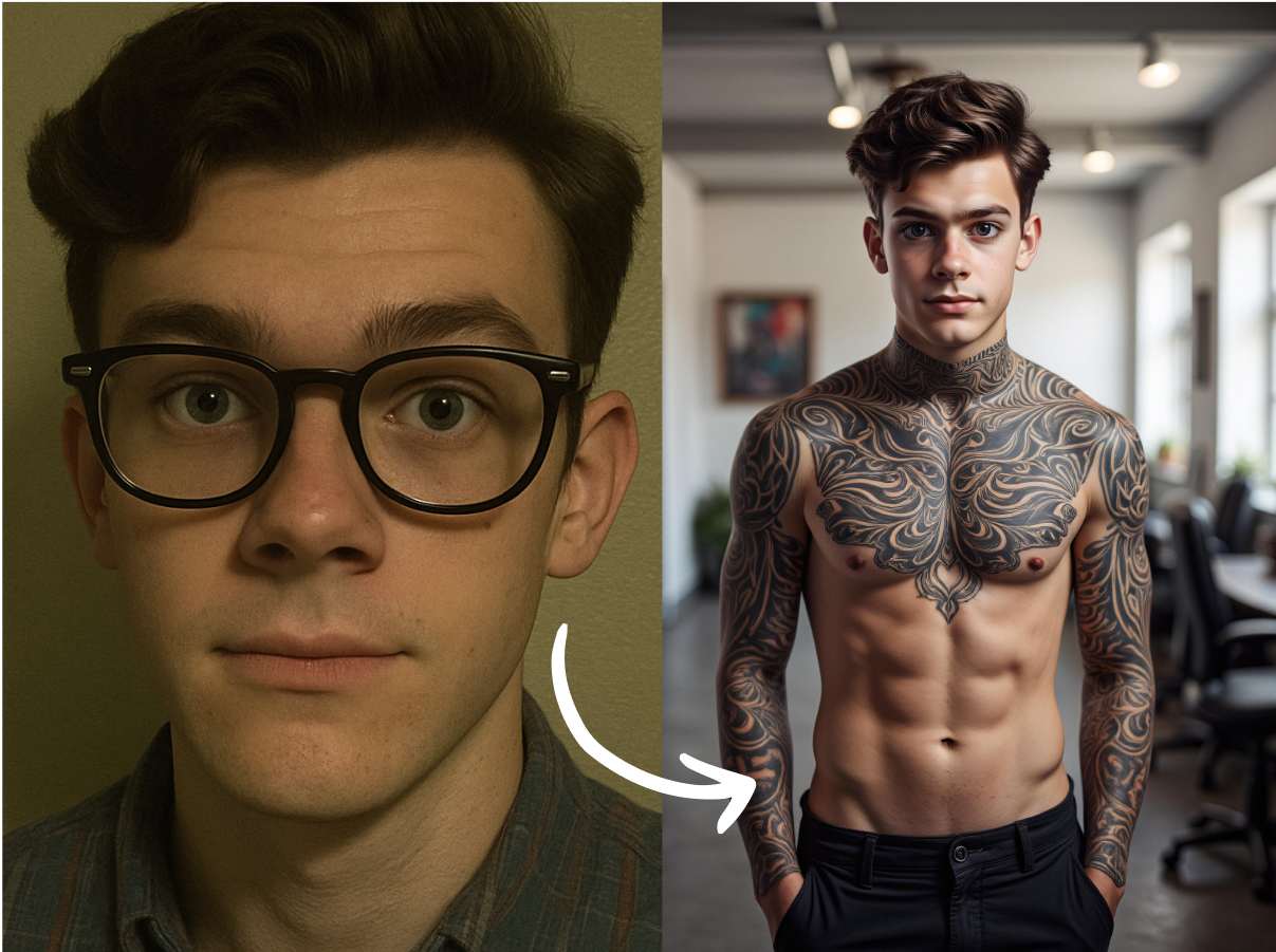 Sehen Sie sich selbst mit KI-generierten Tattoos